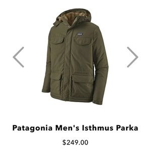 Patagonia men’s isthmus parka jacket. winter coat